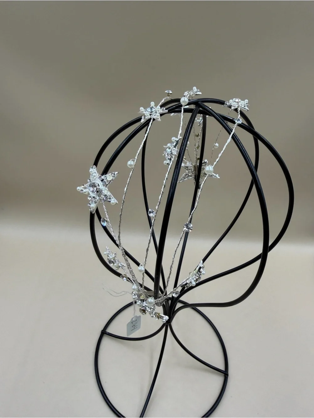 Bridal Crystal Pearl Star Hair Vine Headband Wedding Headpiece Silver New